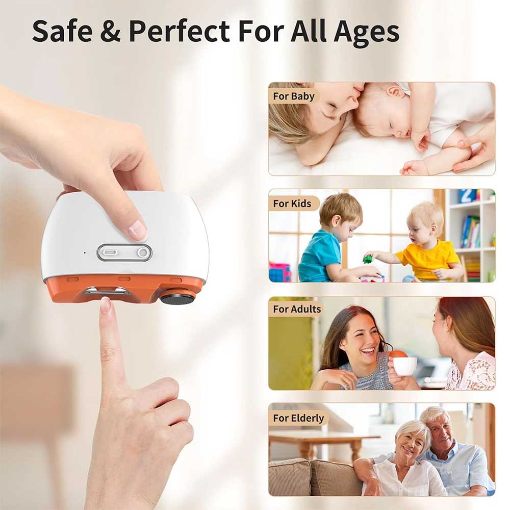 2-in-1 Electric Nail Trimmer & Polisher - Safe Automatic Nail Clipper with LED Light for All Ages