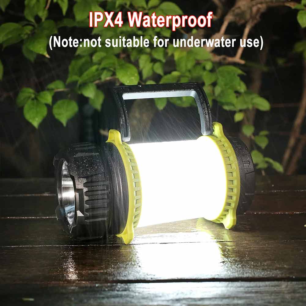 LED Camping Lantern & Power Bank – Rechargeable Tent Light, 6 Modes