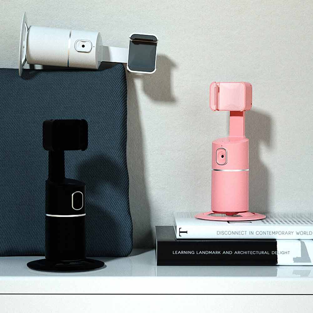360° AI Auto Face Tracking Phone Holder Smart Selfie Stick Stand Camera Mount