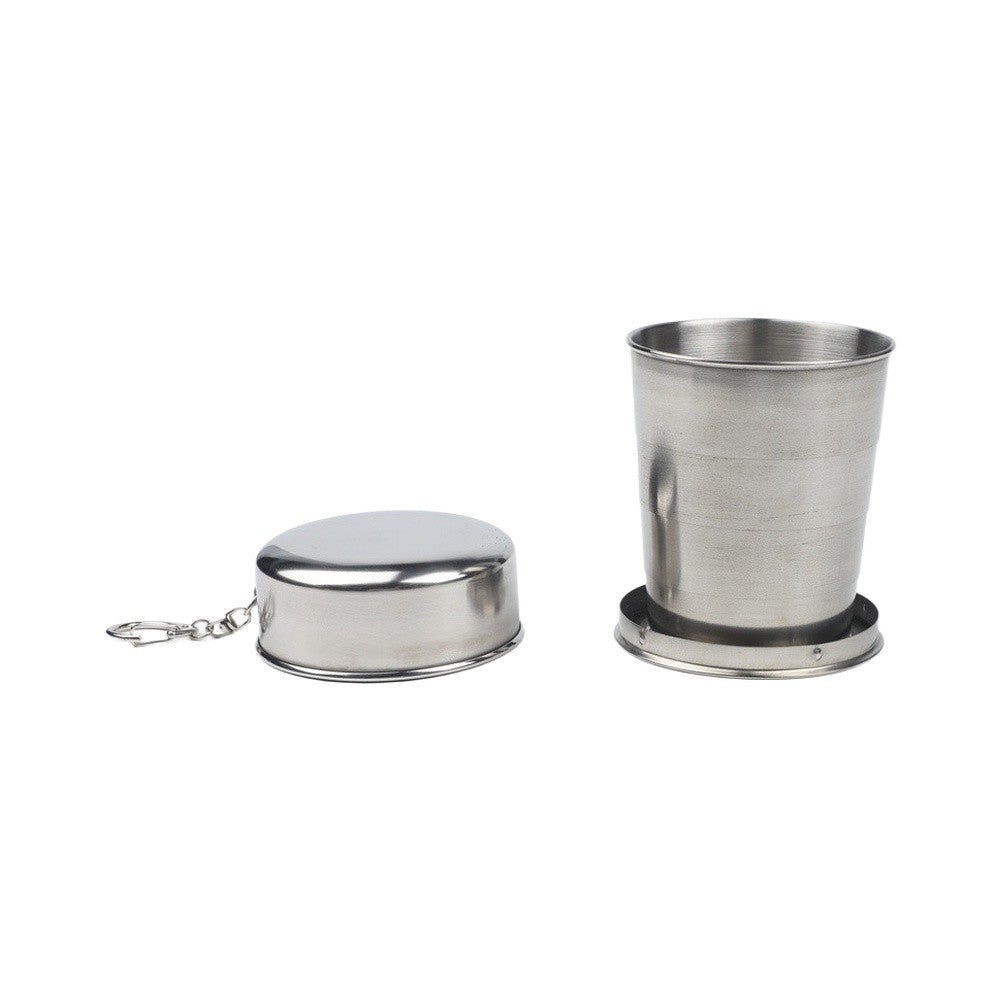 304 Stainless Folding Cup – Telescopic Mug for Campers & Hikers, Portable