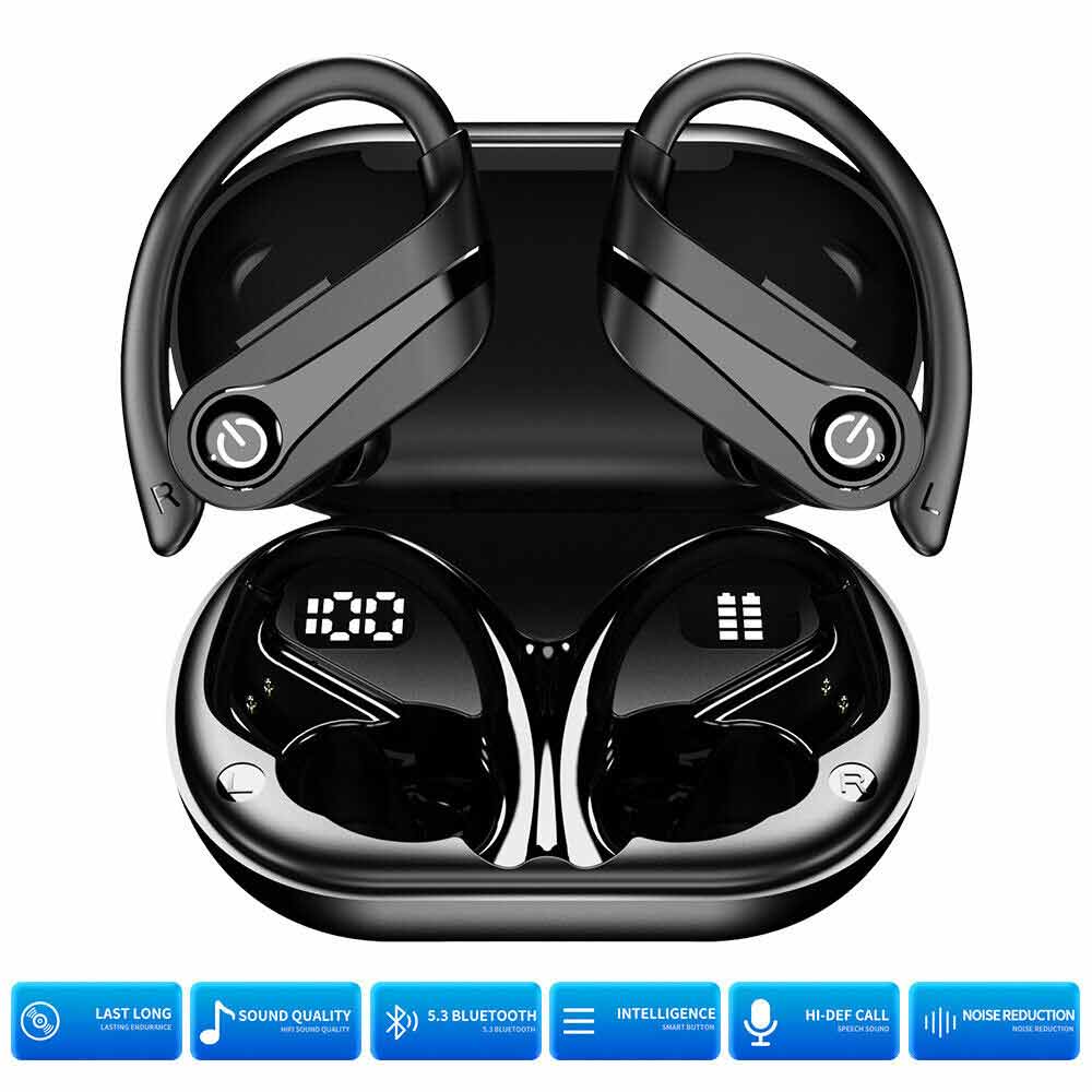 Wireless Earphones Bluetooth 5.3 Earbuds Headphones Sports Stereo Ear Hook