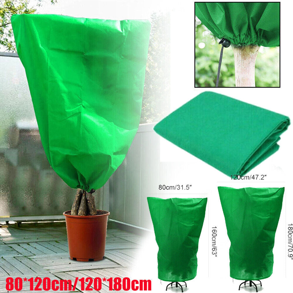 Frost Freeze Protection Bag for Garden Plants Covers Shrub Bag Reusable Green