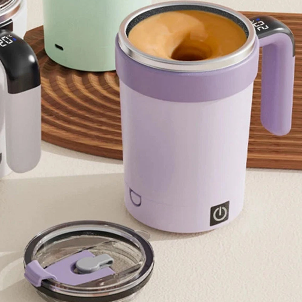 Automatic Stirring Cup Magnetic Mixer Stainless Steel Coffee Mug Self-Mixing Cup for Coffee, Protein Shakes & Drinks