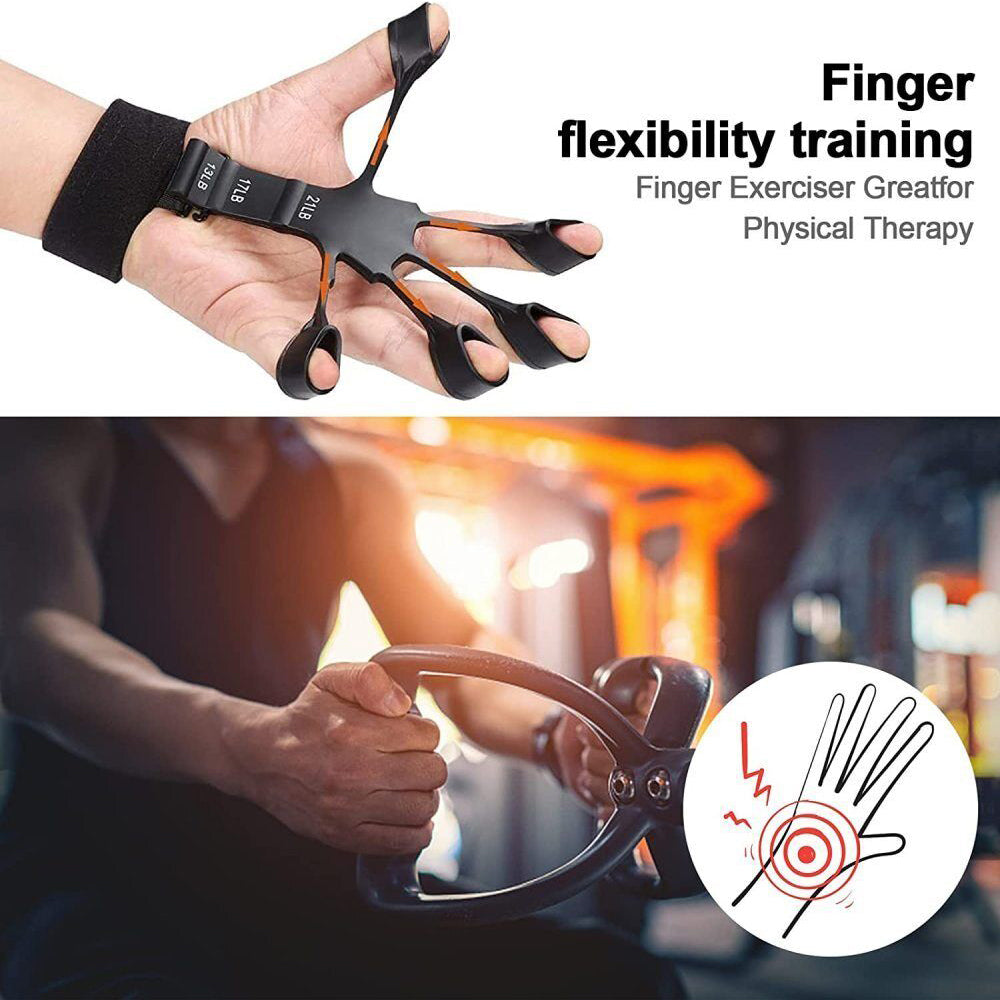 Finger Exerciser Strength Gripper Forearm Trainer Hand Grip Strengthener Therapy