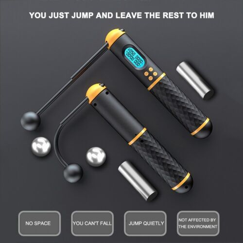 2 In 1 Jump Rope With Digital Counter Calorie Count Cordless Skipping Rope