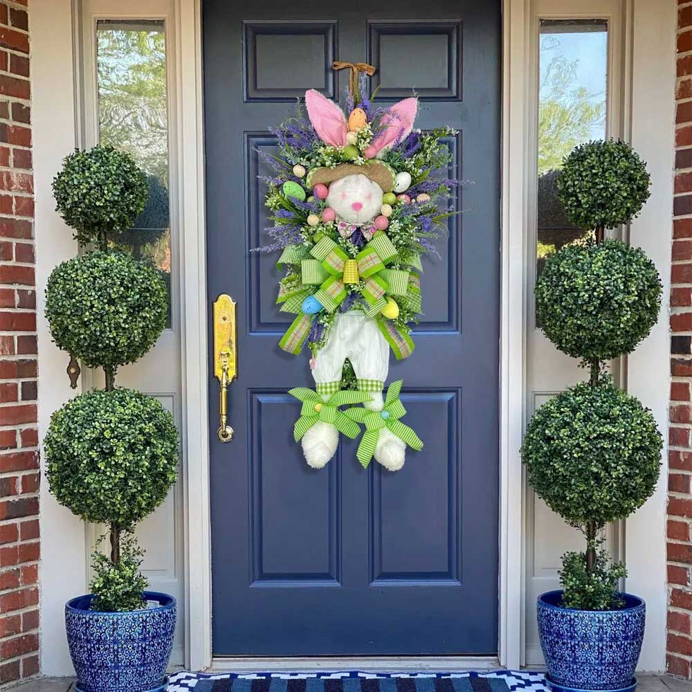 Easter Bunny Rabbit Wreath Decor Front door Party Decor Wedding Decor Spring
