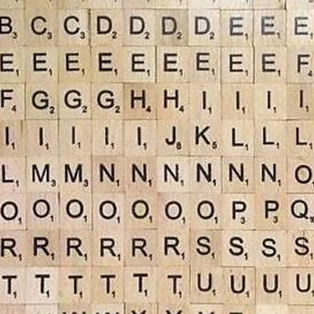 100 Wooden Tiles – Black Letters & Numbers for Crafts, Scrabble-Style Letter Tiles