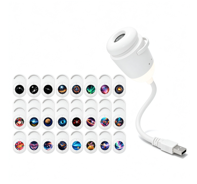 24-in-1 Galaxy Projector – 5D Starry Sky Night Light, USB & 360° Adjustable