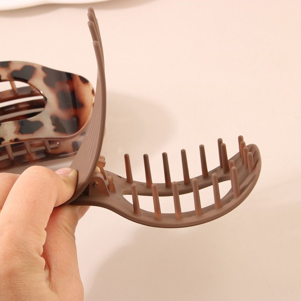 Set Flat Oval Hair Claw for thick Hair Clip For Women Girls Accessories
