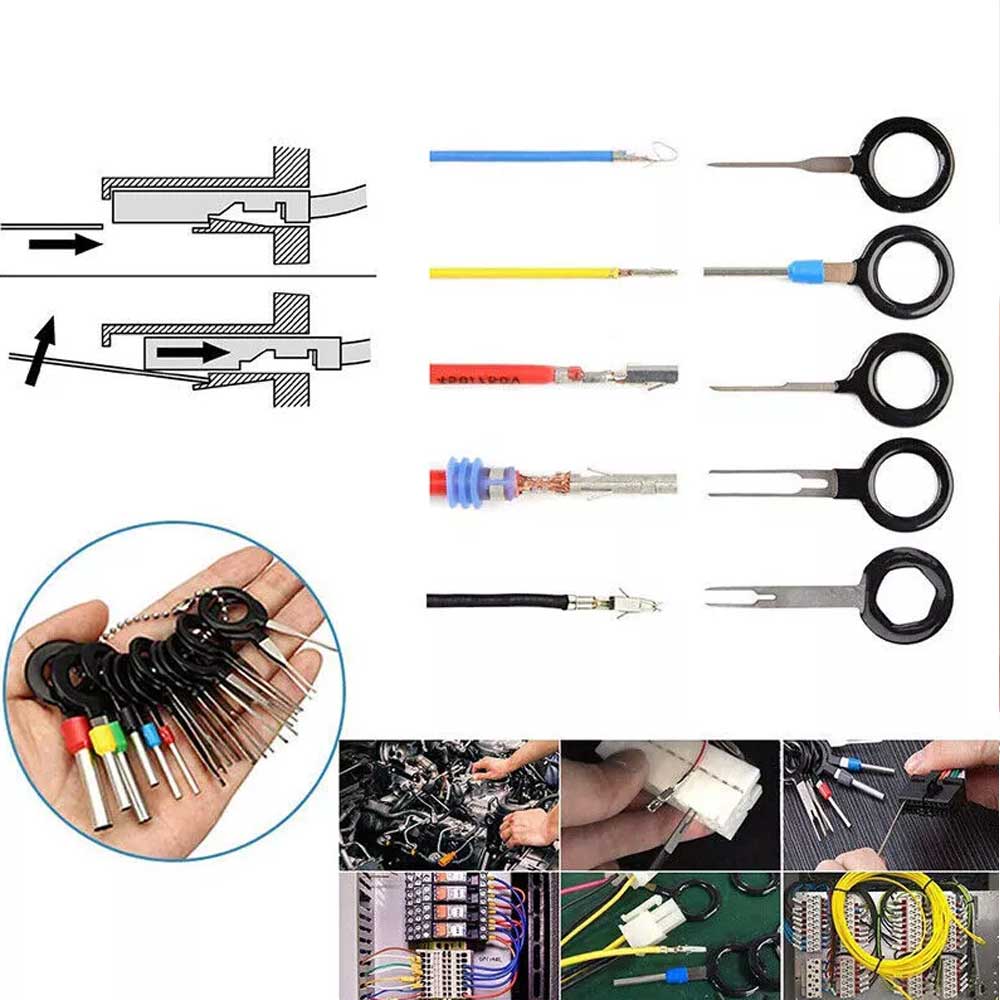 70Pcs Set Pin Ejector Wire Kit Extractor Auto Terminal Removal Connector Tool