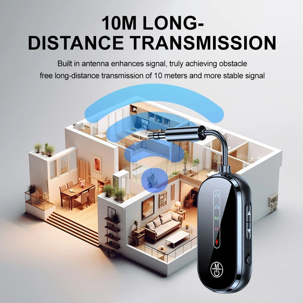 Airplane Bluetooth Transmitter for AirPods - Wireless Audio Adapter for Headphones