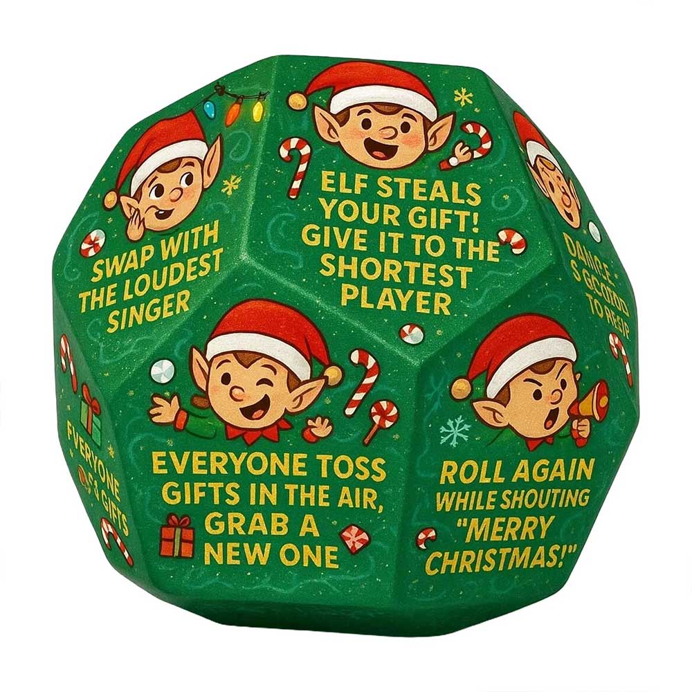 2x Hilarious Gift Exchange Dice Game - Fun Christmas Party Game & Stocking Stuffer