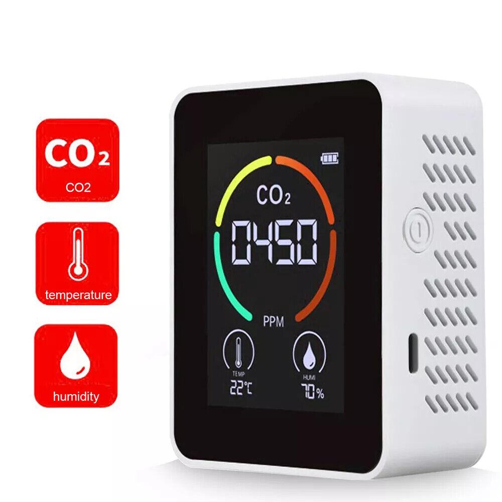 3in1 Portable Carbon Dioxide Detector with LCD Digital Temp Humidity CO2 Meter