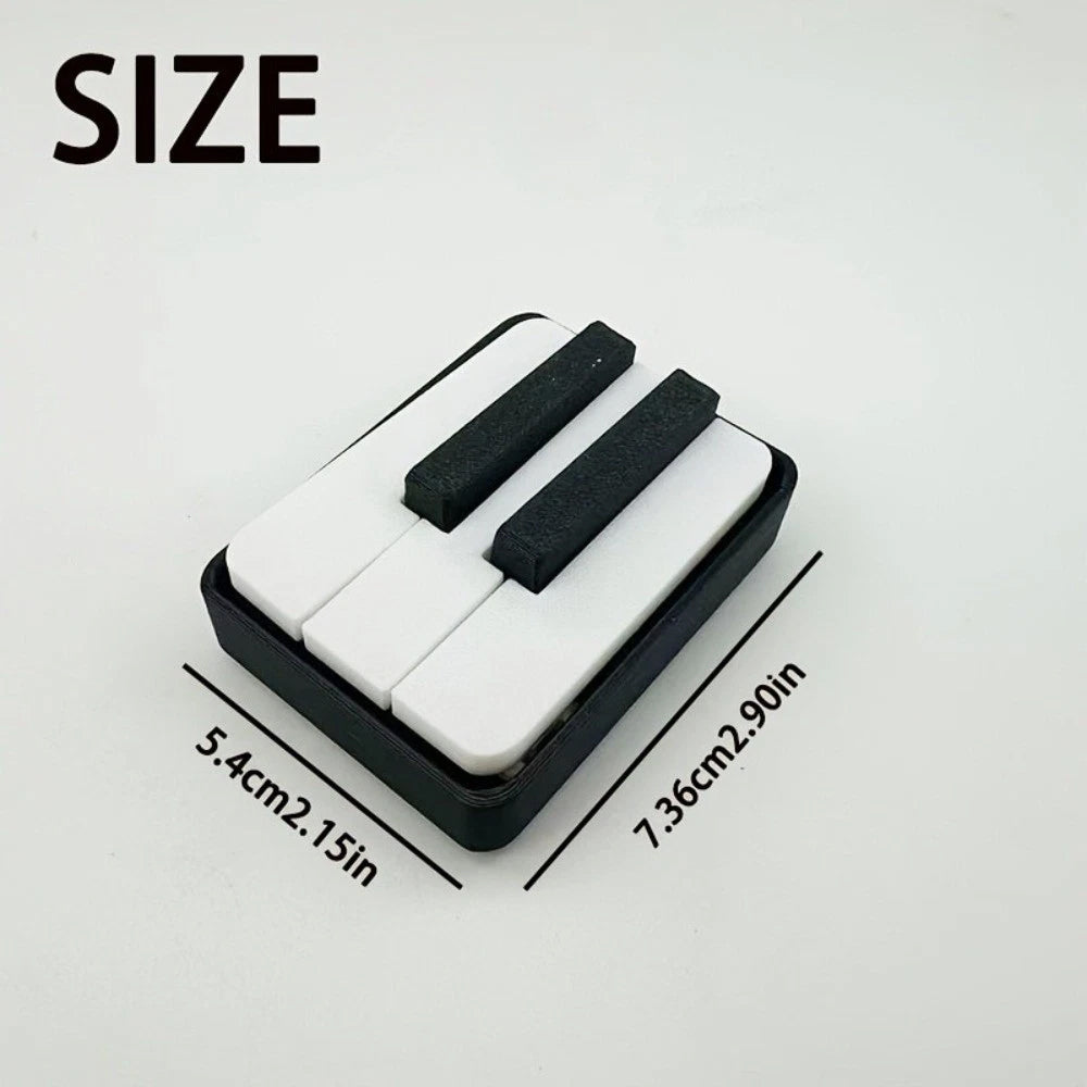 Piano Stress Clicker Keychain – 3D Printed Novelty Keyboard Fidget Toy