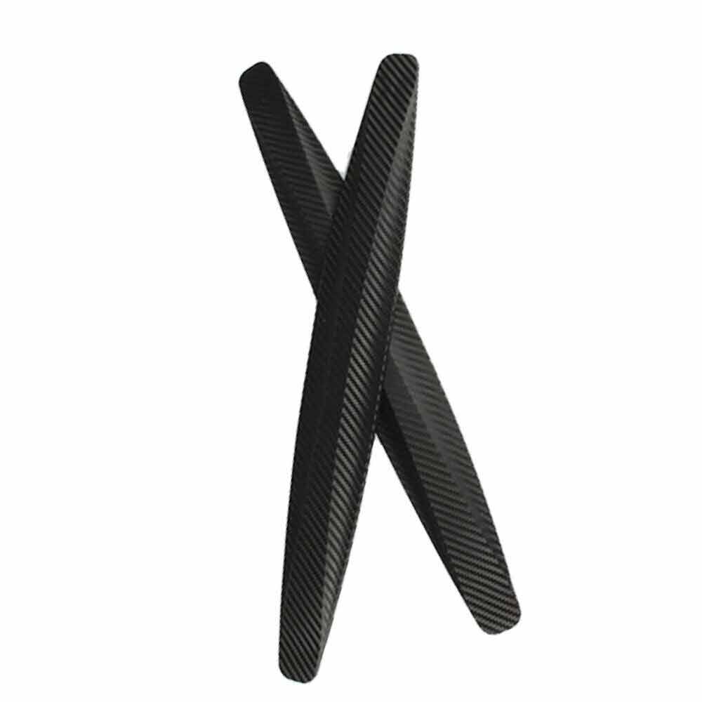 2PCS Unique Black Strip Bumper Corner Protector Guard Car Carbon Fiber Anti-rub