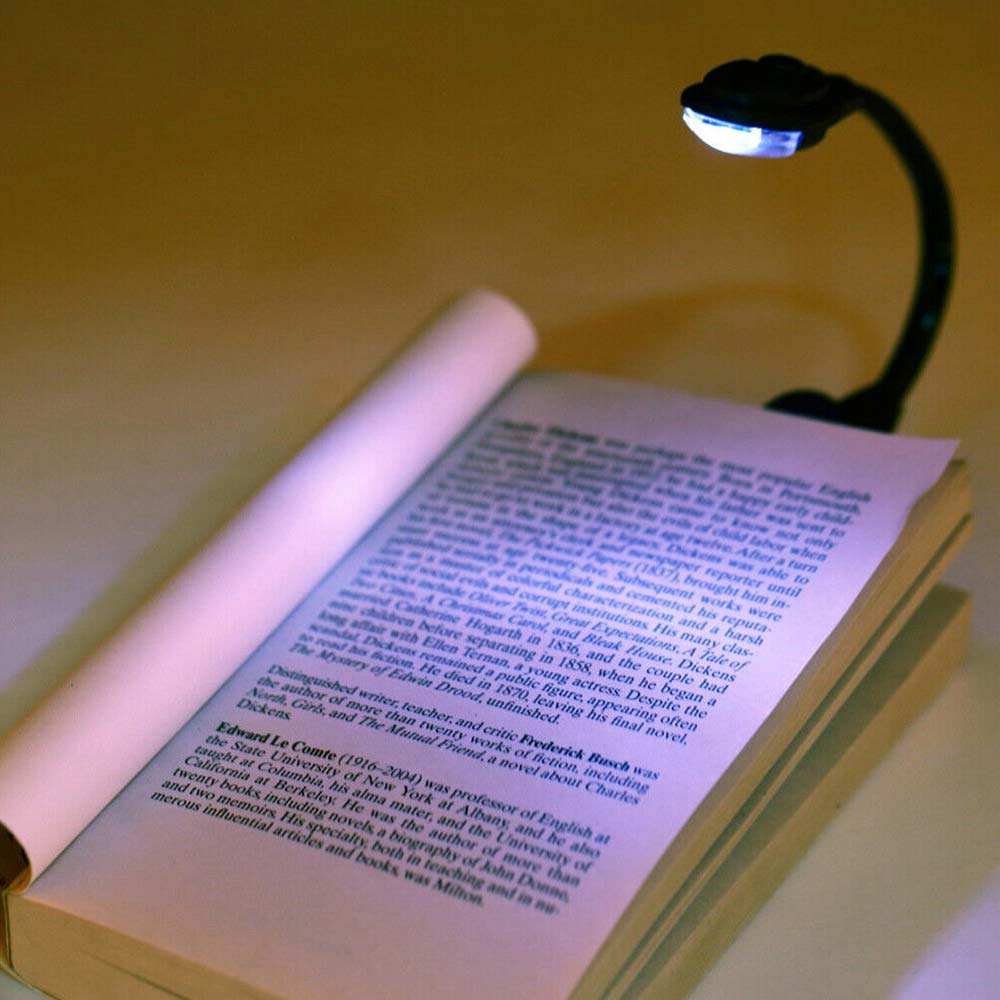 Mini Flexible Clip-On Bright Book Light Laptop LED Book Reading Lamp