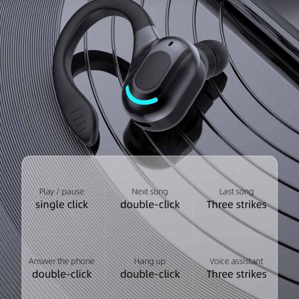 Wireless Bluetooth Headset Mobile Phone Hands Free Earpiece for Samsung iPhone