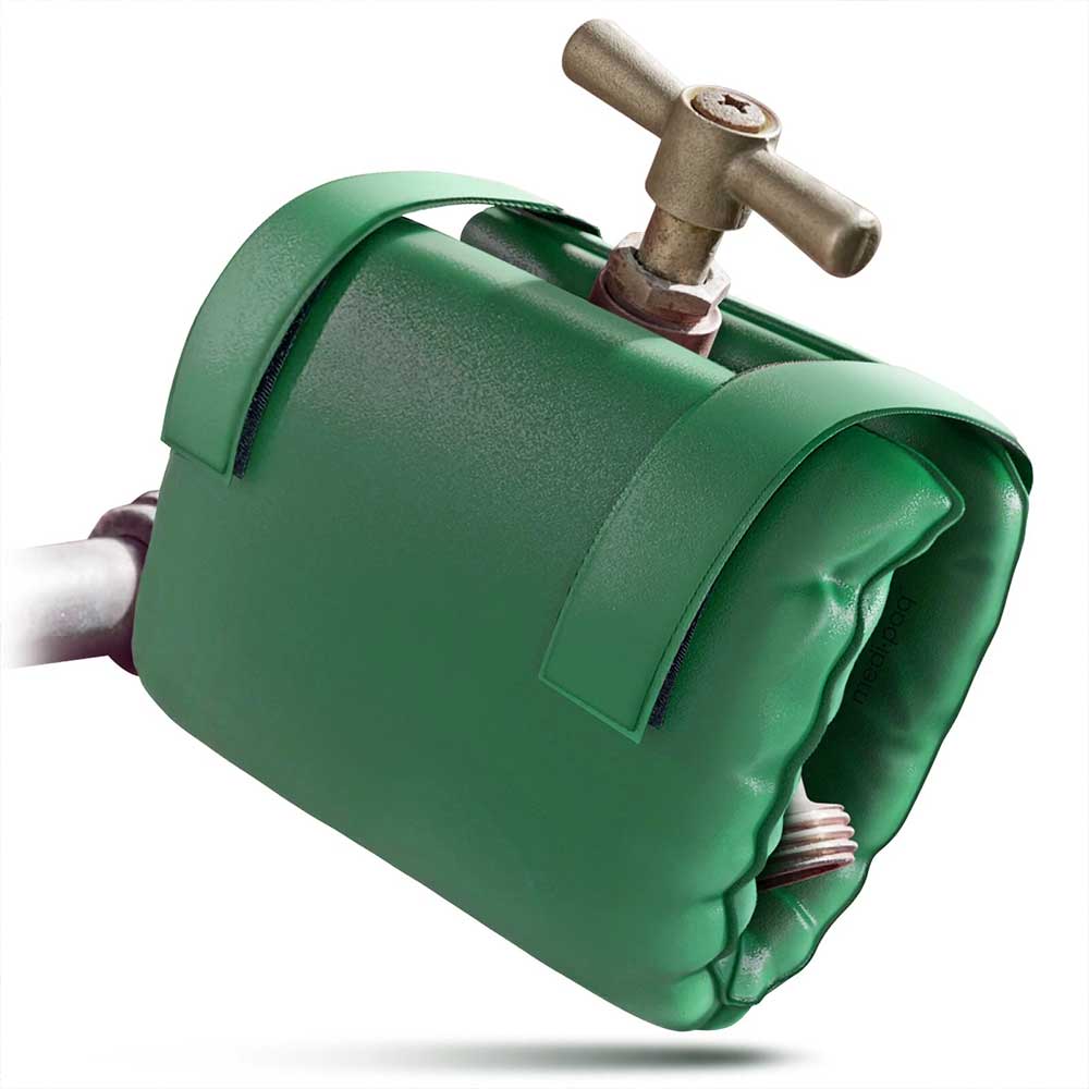 2-Pack Green Outdoor Tap Cover - Insulated Frost Protector & Weather Jacket