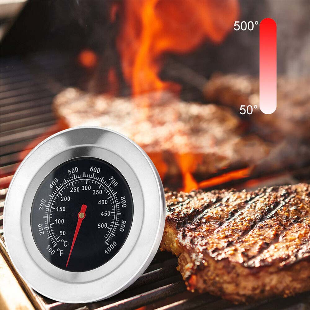 Stainless Steel Oven Thermometer BBQ Temperature Gauge Kitchen Barbecue
