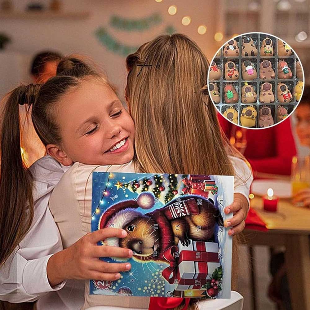 Capybara Countdown to Christmas 2025 - 24 Day Advent Calendar with Surprise Toys