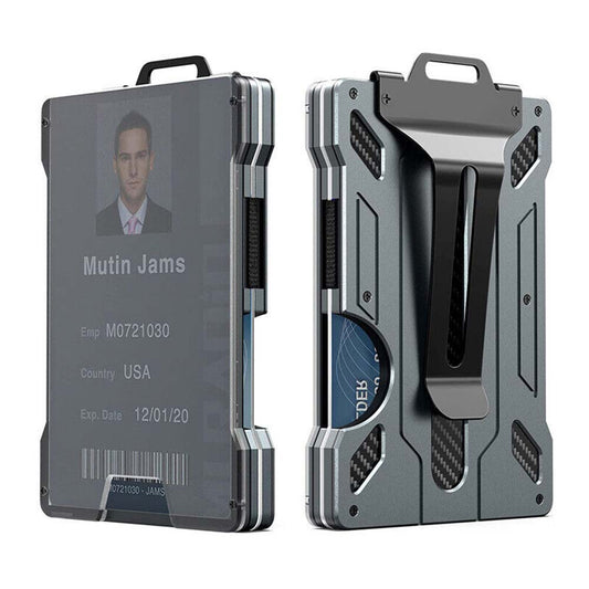 Card Holder Aluminum RFID Blocking Men Credit ID Wallet Slim Money Purse Clip