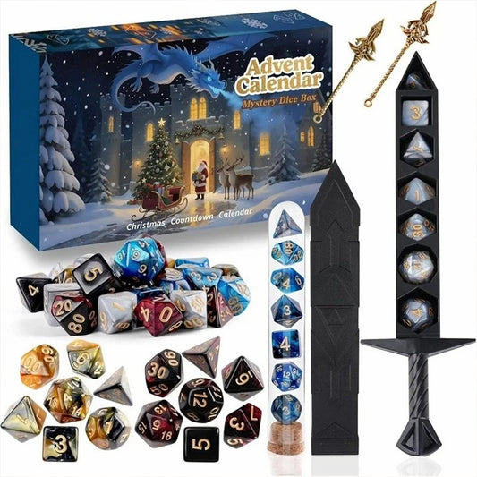 2025 Mystery DND Dice Advent Calendar | 24-Day Christmas Countdown for Tabletop Gamers