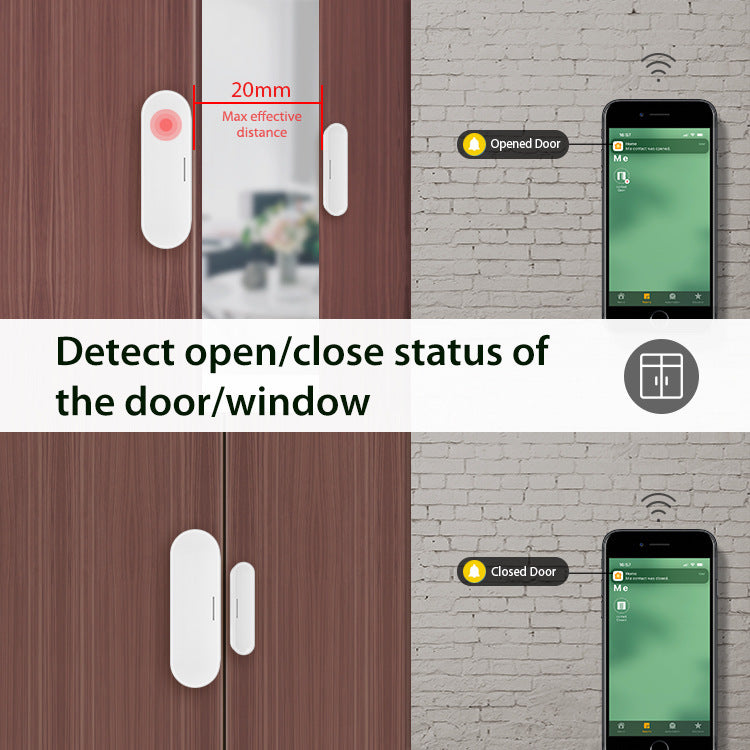 WiFi Magnetic Door Alarm – Smart Sensor with Matter Thread & Phone Alert