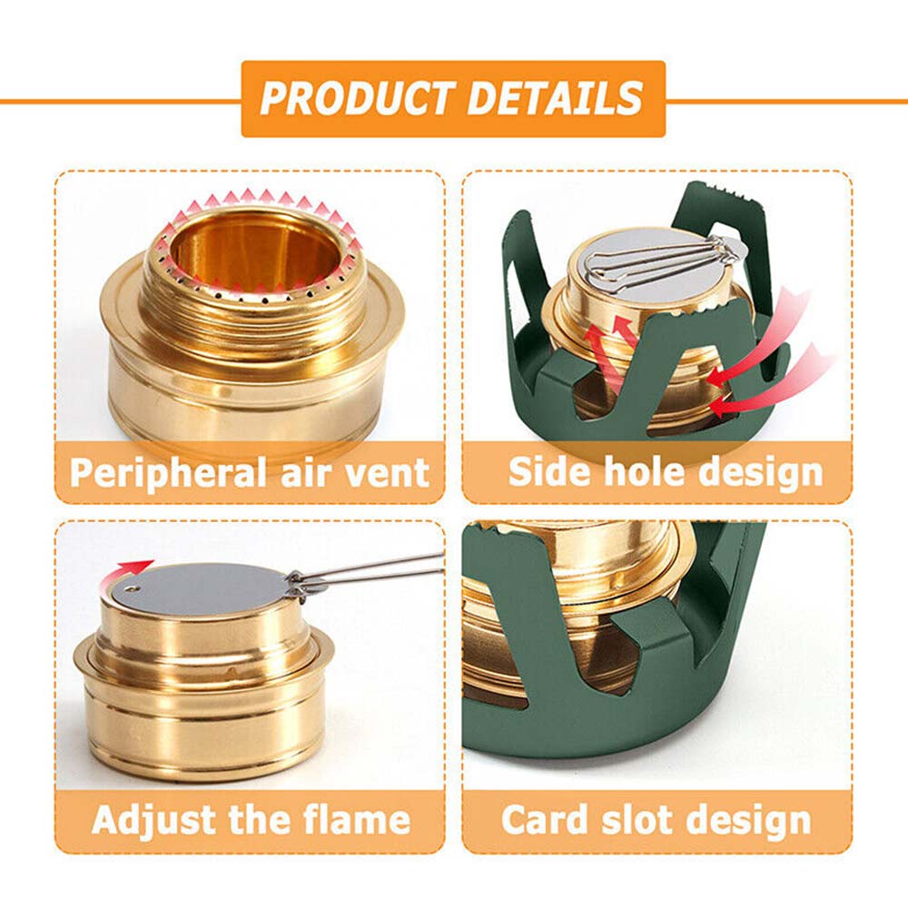 Mini Burner Outdoor Portable Hiking Camping Picnic Alcohol Stove Stainless Steel