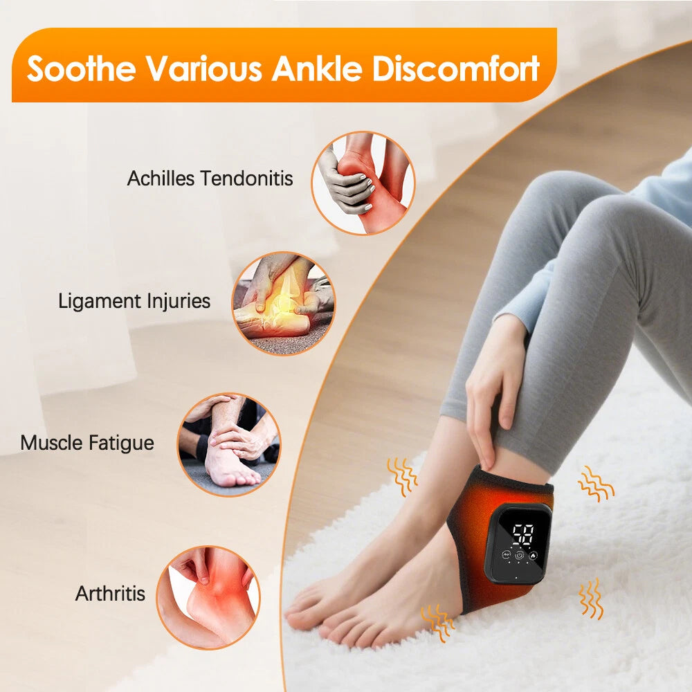 Foot Vibration Massager with Infrared Heat - 3 Modes for Pain Relief & Therapy