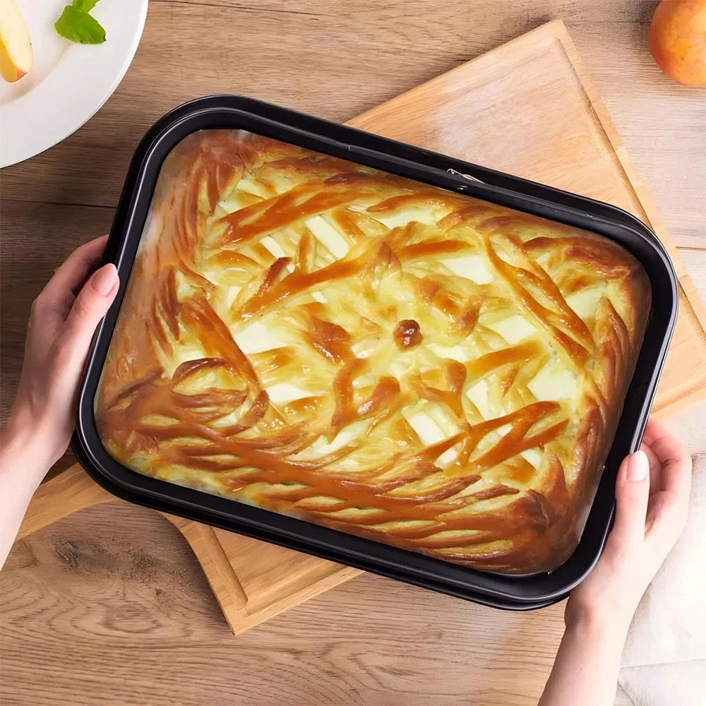 28CM Cake Tin Rectangular Non Stick Spring Form Baking Bake Tray Bakeware