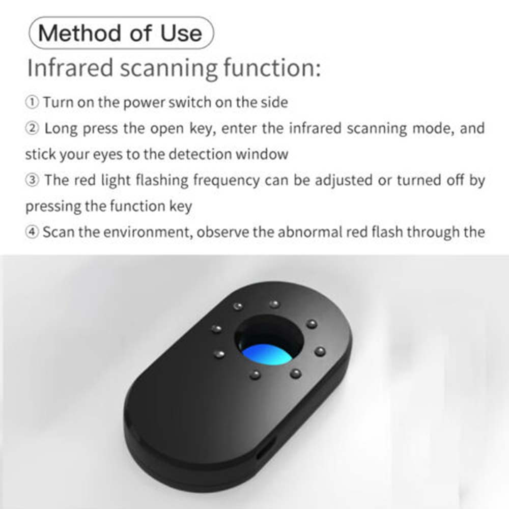 Signal Lens RF Tracker Camera Detector GSM Audio Anti Hidden Cam Bug Finder