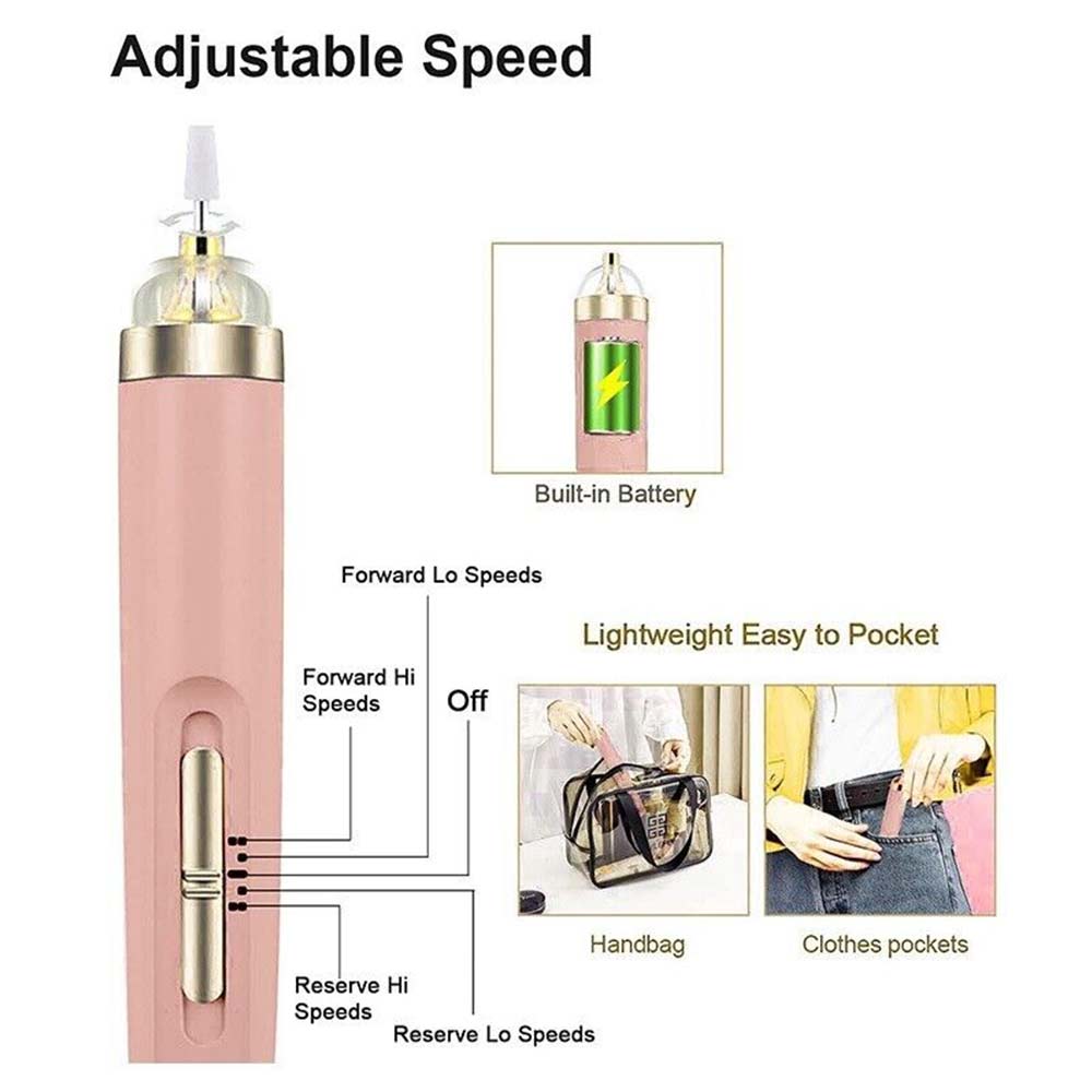 USB Electric Nail File – Rechargeable Manicure & Pedicure Drill Set