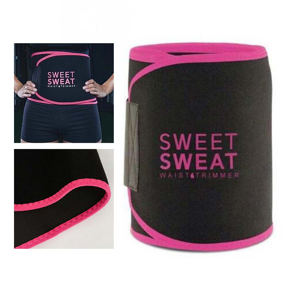 Pink Sweet Women Tummy Waist Cincher Sweat Belt Trainer Hot Body Shaper Slim