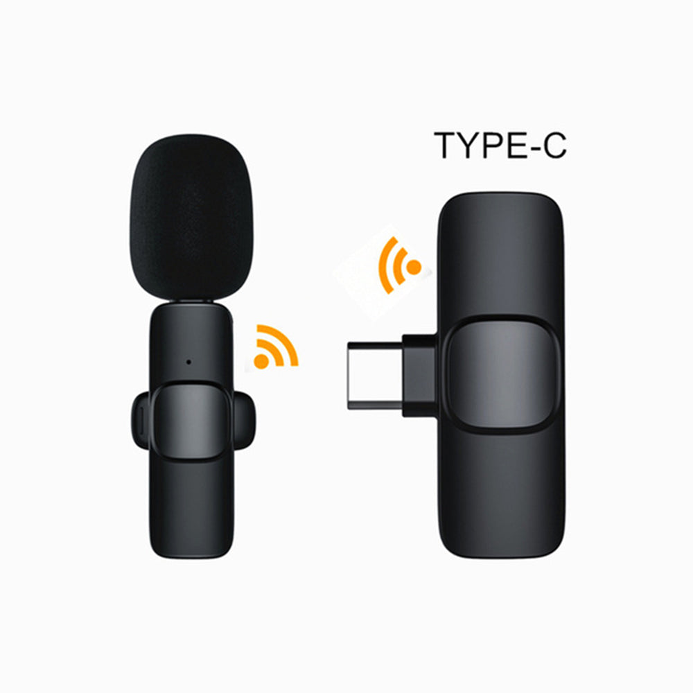 Wireless Lavalier Microphone Mini Mic For Android iPhone ipad Vlog Live Stream