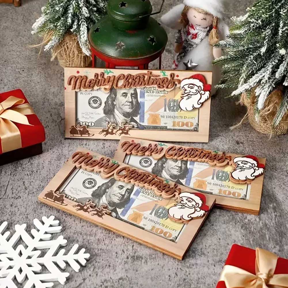 2-Pack Assorted Christmas Money Gift Wallets with Envelopes - Cute Holiday Cash Holder & Card Organizer