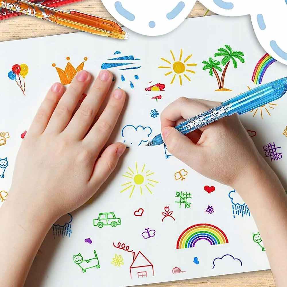 12 Colors Erasable Gel Pens 0.7mm Ink Pens For Drawing Taking Notes Handwriting