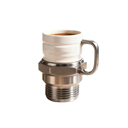 Spark Plug Design Novelty Mug - 200ml Engine-Themed Coffee Cup for Mechanics & Car Lovers