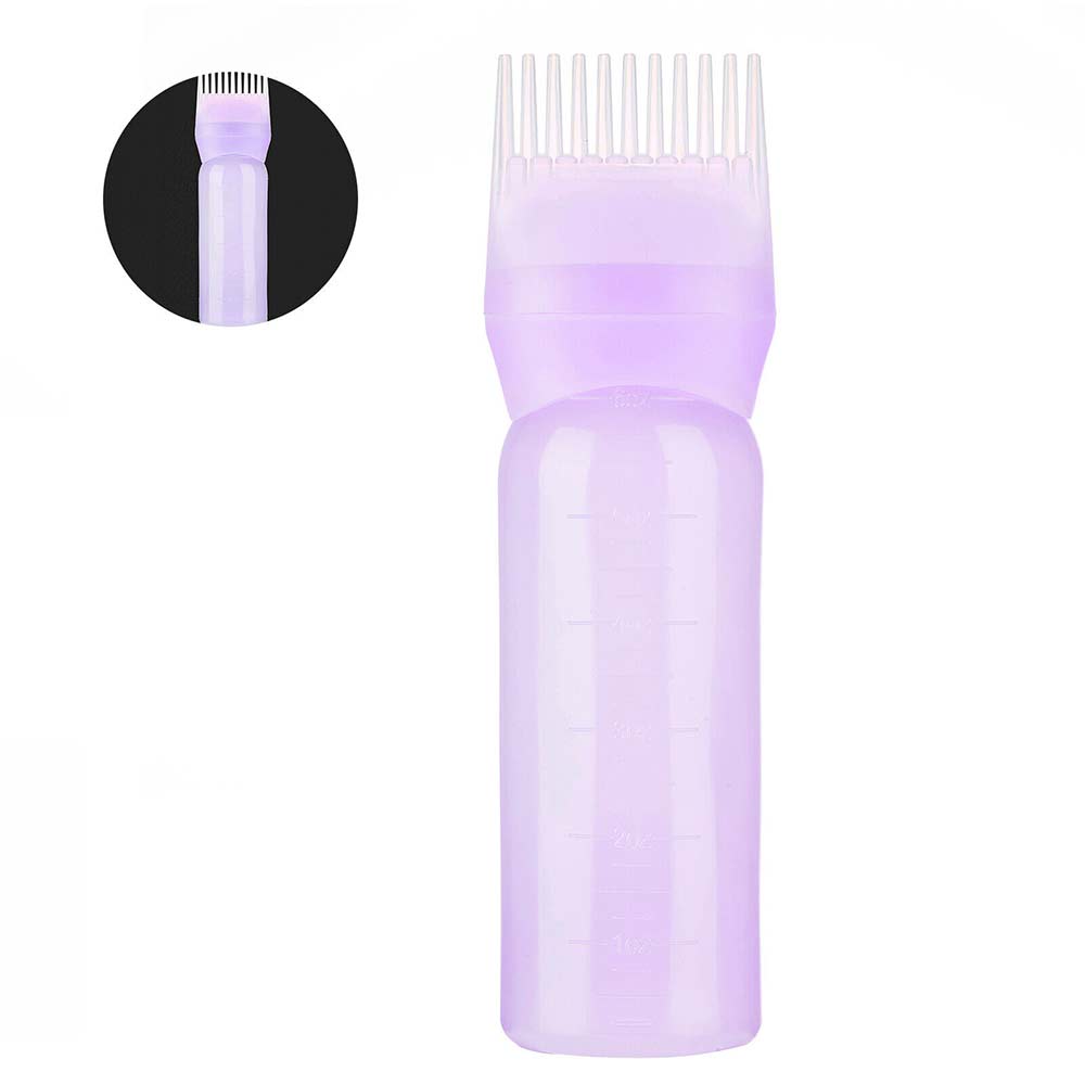 3pcs Root Comb Applicator Bottle with Graduated Scale Hairstyling Hairdressing