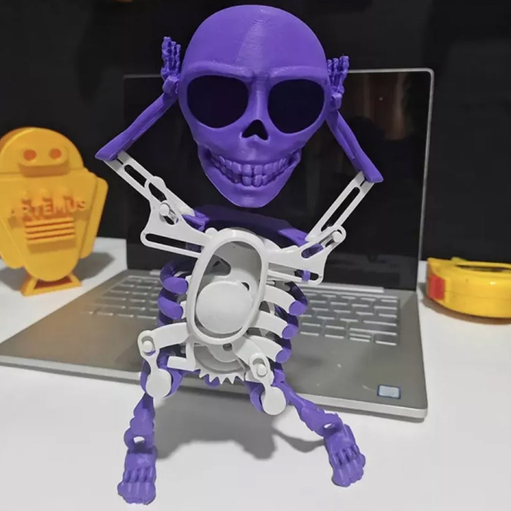Self-moving Skull Swinging Bobblehead 3D Dancing Skeleton Toy Clockwork Spring