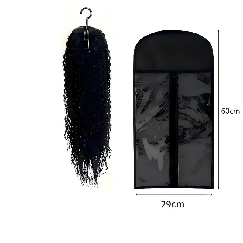 Hair Extension Storage Bag - Dust Proof Wig Hanging Bag with Hanger