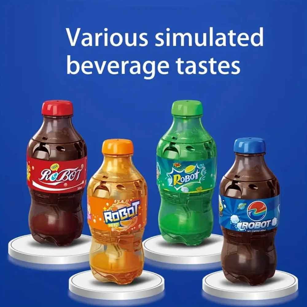Cola Bottle Robot Action Figure – Transformable Blue Can to Poseable Robot Toy