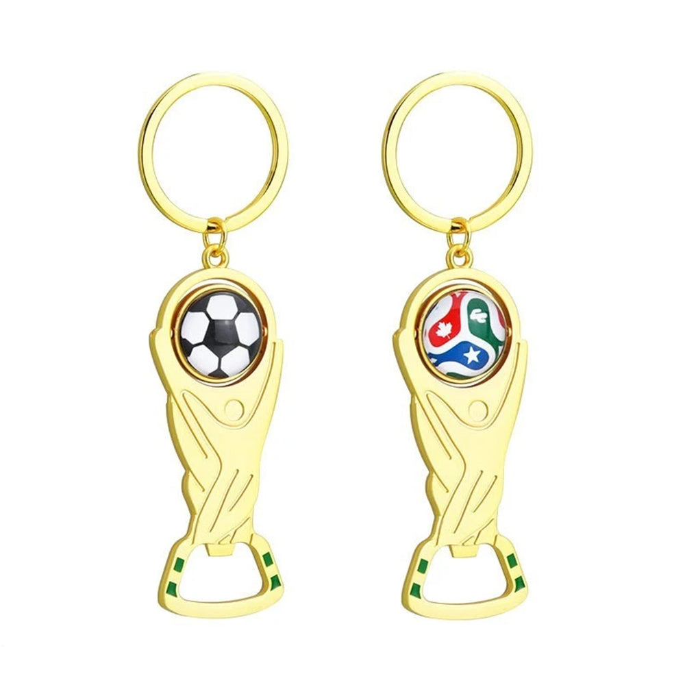 2PCS Mini 2026 FIFA World Cup Keychain - Football Pendant & Bottle Opener for Fans