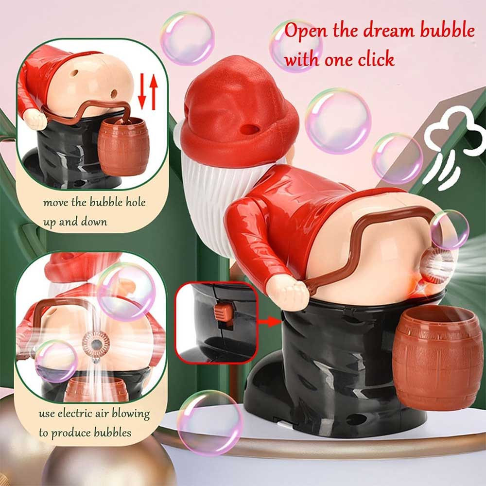 Christmas Snowman Bubble Machine – Musical Light-Up Bubble Blower for Parties