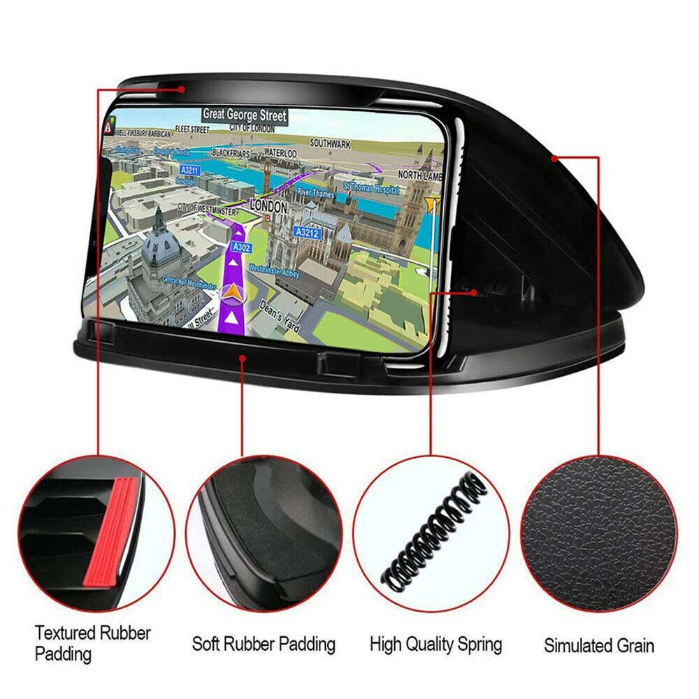 Mobile Dash Stand For GPS  Car Phone Clip Holder Anti Slip Cradle for 3-5.8 inch