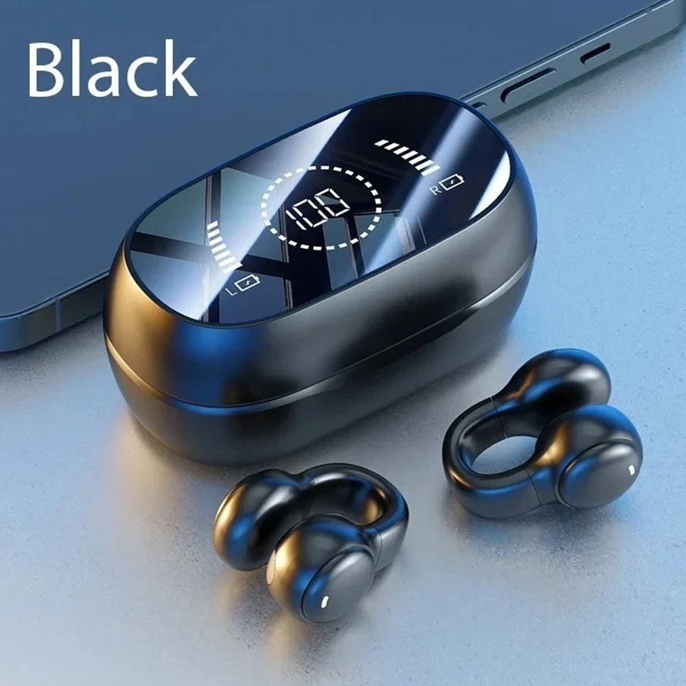 Wireless Clip-On Earbuds – Open Ear Bluetooth Headset for iPhone & Android