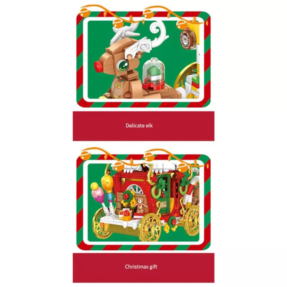 Mini Building Blocks Kids  Bricks Girls Toys Christmas Gift Elk Santa Claus & Snowman