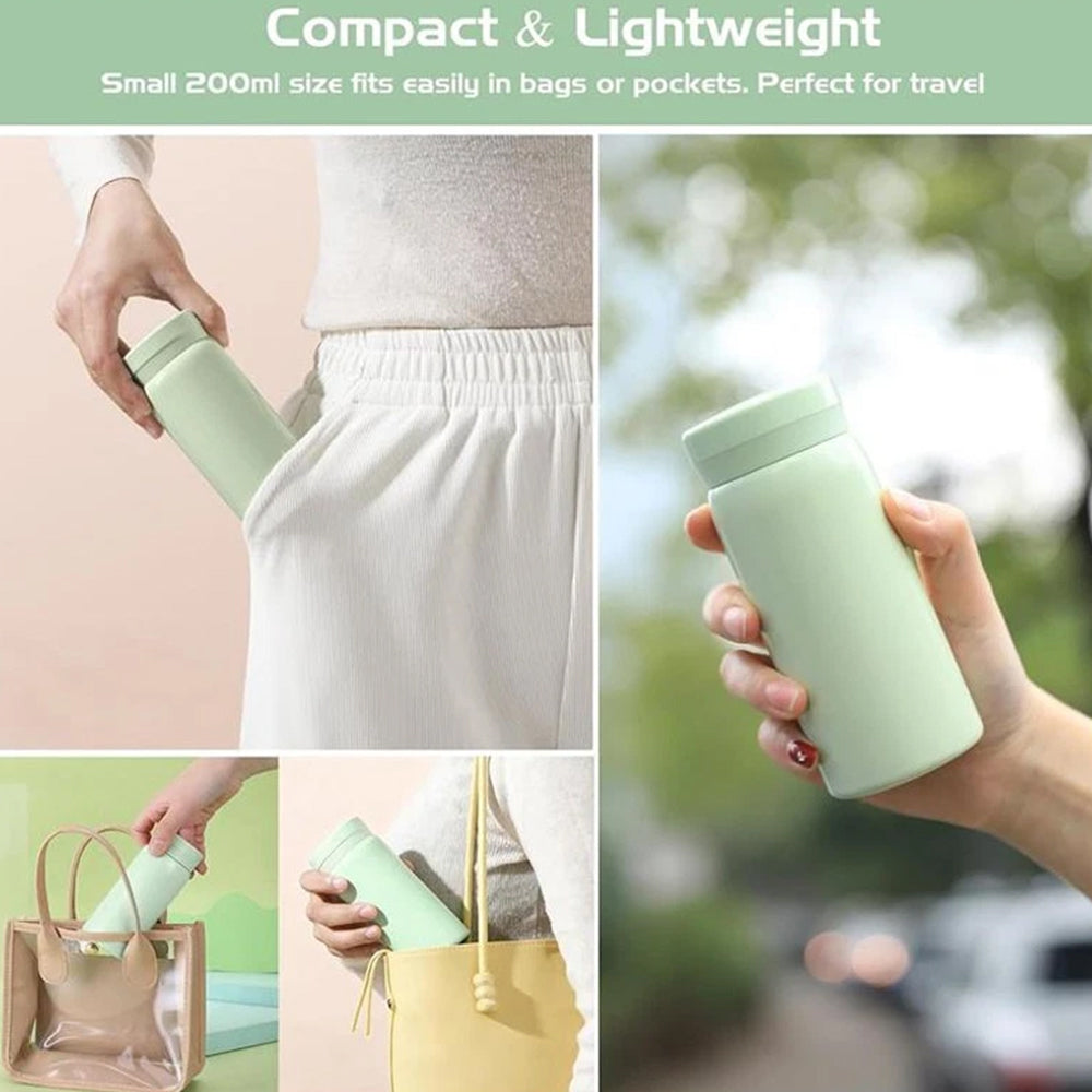 200ml Mini Coffee Vacuum Flask – Thermos Stainless Steel Drink Water Bottle