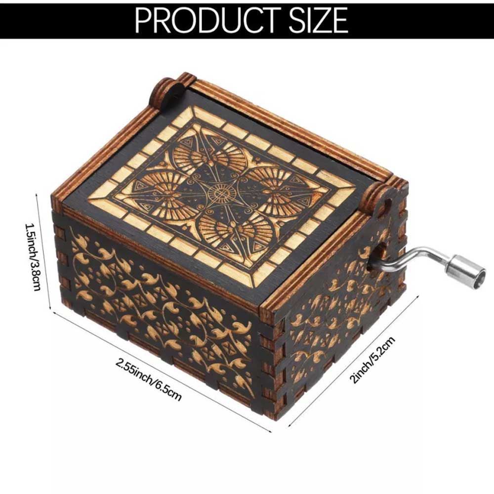 Gifts Hand-Cranked You are My Sunshine Music Box Musical Boxes Black Engraved