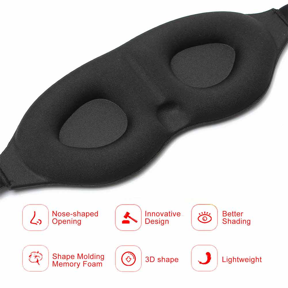 Travel Sleep Eye Mask soft 3D Memory Foam Padded Shade Cover Sleeping Blindfold