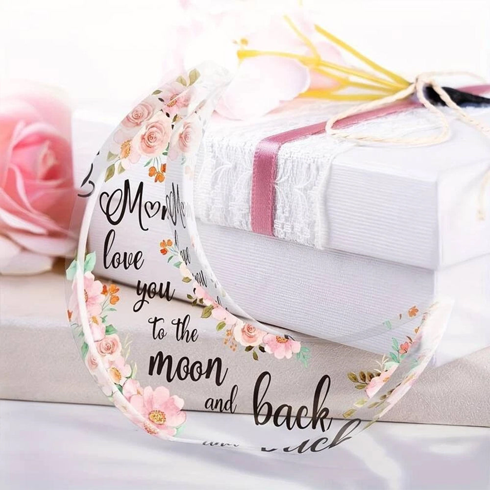 Mother's Love Moon Puzzle Acrylic Plaque - Heartfelt Gift for Mum on Christmas & Mother's Day